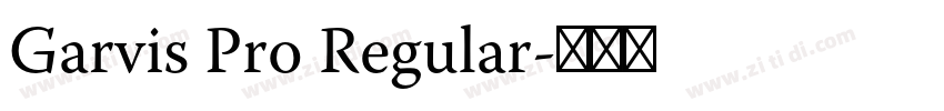Garvis Pro Regular字体转换